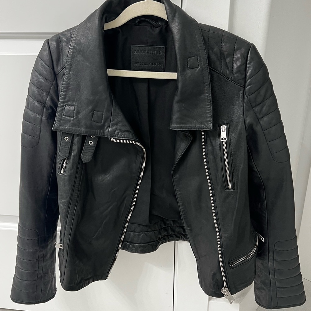 All saints leather jacket